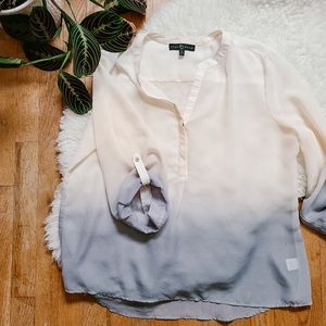 Sheer Ombre Cream Top